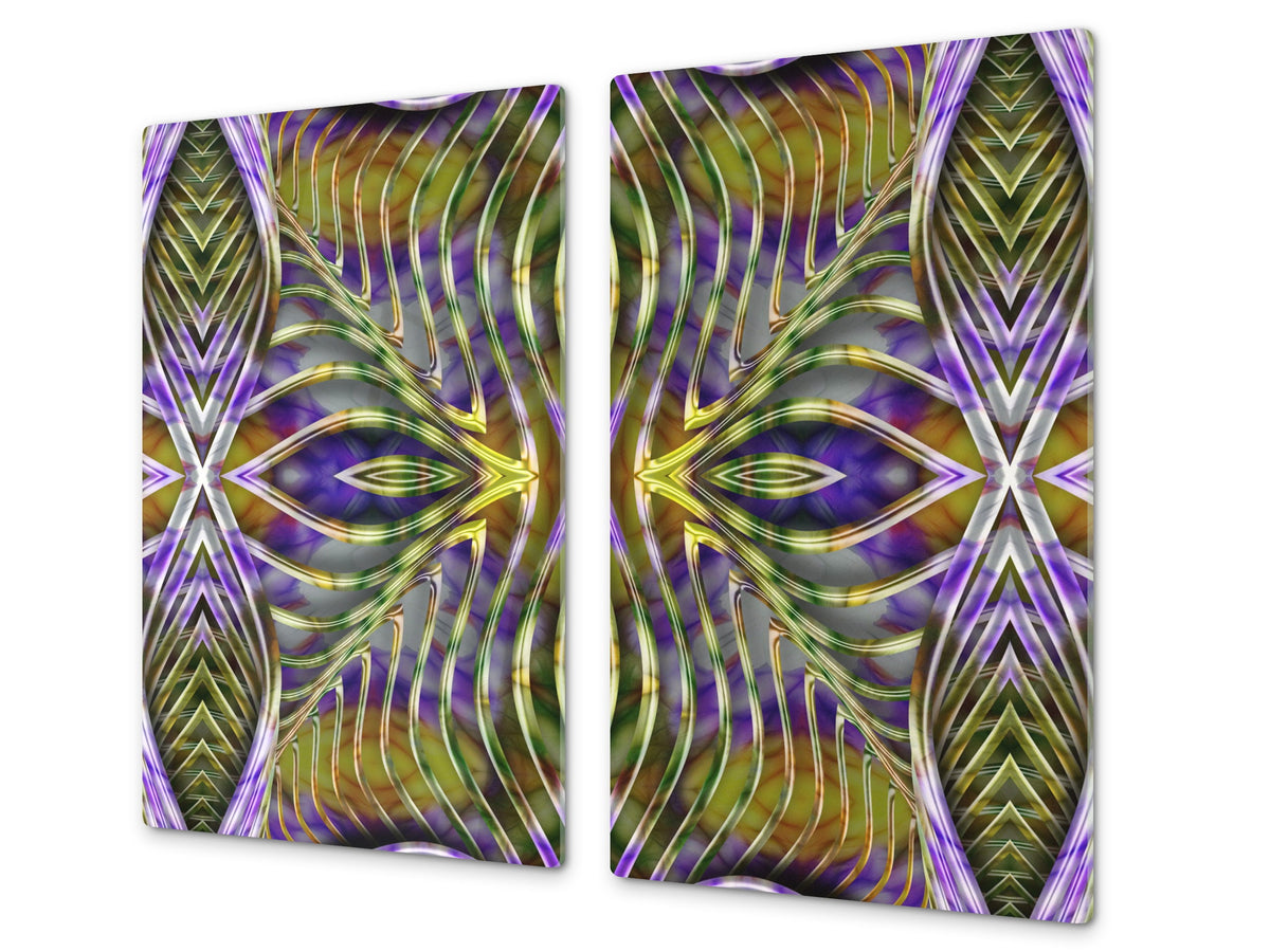 Chopping Board - Induction Cooktop Cover D14 Patterns and Mandalas Series: Decoration 1