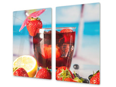 Couvre-plaques de cuisson en VERRE trempé; D07 Fruits et Légumes  Boire 3