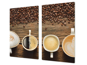 Glass Kitchen Board 60D07: Types of coffee 2