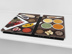 Glass Kitchen Board 60D03A: Mosaic with spices 2
