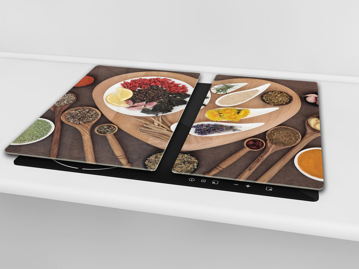 Glass Kitchen Board 60D03A: Heart of spices