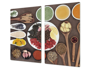 Glass Kitchen Board 60D03A: Mosaic with spices 4