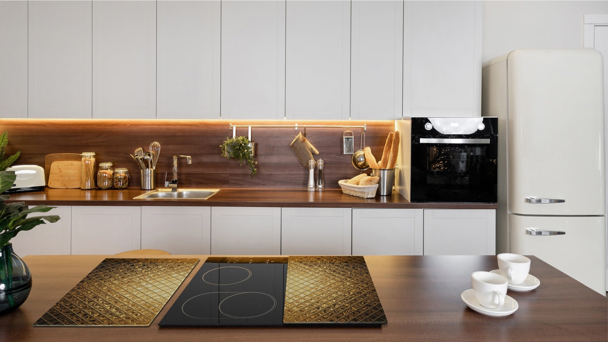 Tempered GLASS Cutting Board – Worktop saver and Pastry Board –- Glass Kitchen Board; MEASURES: SINGLE: 60 x 52 cm (23,62” x 20,47”); DOUBLE: 30 x 52 cm (11,81” x 20,47”); D28 Golden Waves Series: Sparkling pattern