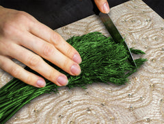 TEMPERED GLASS CHOPPING BOARD – Glass Cutting Board and Worktop Saver – Worktop protector; MEASURES: SINGLE: 60 x 52 cm (23,62” x 20,47”); DOUBLE: 30 x 52 cm (11,81” x 20,47”); D30 Decorative Surfaces Series: Floral lace