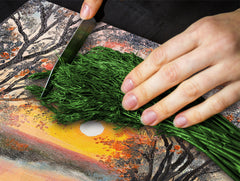 UNIQUE Tempered GLASS Kitchen Board 60D05A: Sunset