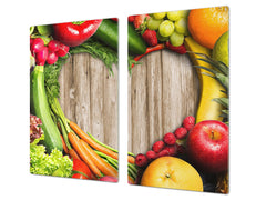 Arbeitsplattenschoner und Nudelbrett 60D02: I love veg