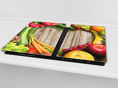 Arbeitsplattenschoner und Nudelbrett 60D02: I love veg