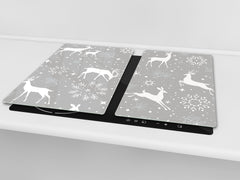CUTTING BOARD and Cooktop Cover ;D20 Christmas Series: Christmas reindeer