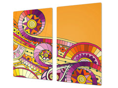 Glass stove top 60D21: Moroccan theme