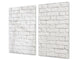 Planche à découper en verre trempé et couvre-cuisinière; D10B Série Textures: Mur De Briques 21