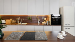 TEMPERED GLASS CHOPPING BOARD – Glass Cutting Board and Worktop Saver – Worktop protector; MEASURES: SINGLE: 60 x 52 cm (23,62” x 20,47”); DOUBLE: 30 x 52 cm (11,81” x 20,47”); D30 Decorative Surfaces Series: Luxury handcraft