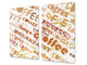 Kochplattenabdeckung Stove Cover und Schneideplatten D05 Coffee Series: Inscription