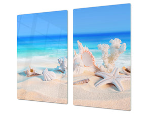Worktop saver and Pastry Board 60D08: Shells on the beach 1