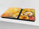 UNIQUE Tempered GLASS Kitchen Board 60D05A: Flowers 3