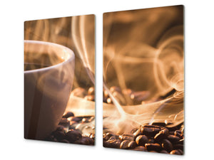 Tagliere in VETRO temperato – Proteggi-piano di lavoro e spianatoia; D05 Serie Caffè Caffè 36
