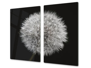Glass Cutting Board and Worktop Saver D06 Flowers Series: Dandelion 3