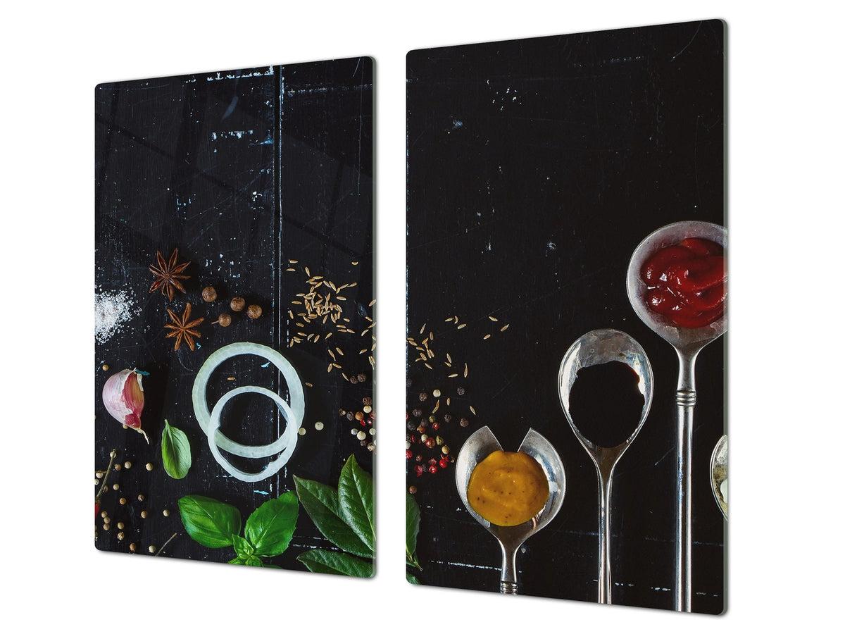 Glass Kitchen Board 60D03A: Italian spices 1