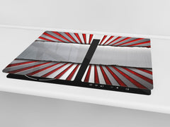 Tempered GLASS Kitchen Board D09 Other: Abstract Vertigo