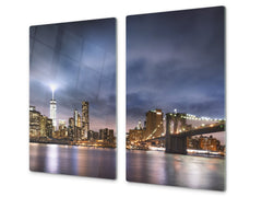 CUTTING BOARD and Cooktop Cover D11 Cities Series: marine coast 4