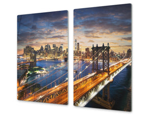 CUTTING BOARD and Cooktop Cover D11 Cities Series: bridge 2