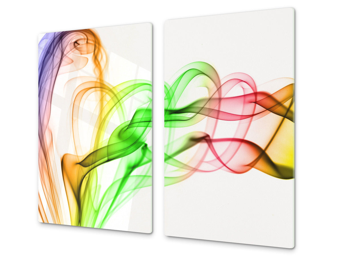 Tempered GLASS Cutting Board D01 Abstract Series: Abstract Art 14