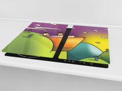 Tempered GLASS Kitchen Board D16 Blurby World: Berth