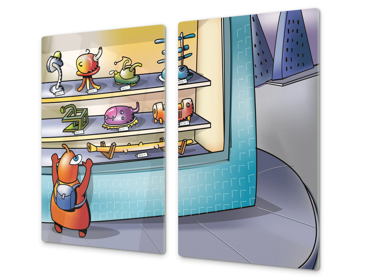 Tempered GLASS Kitchen Board D16 Blurby World: Choice