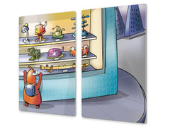 Tempered GLASS Kitchen Board D16 Blurby World: Choice