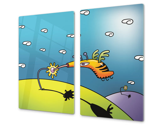 Tempered GLASS Kitchen Board D16 Blurby World: Humbee