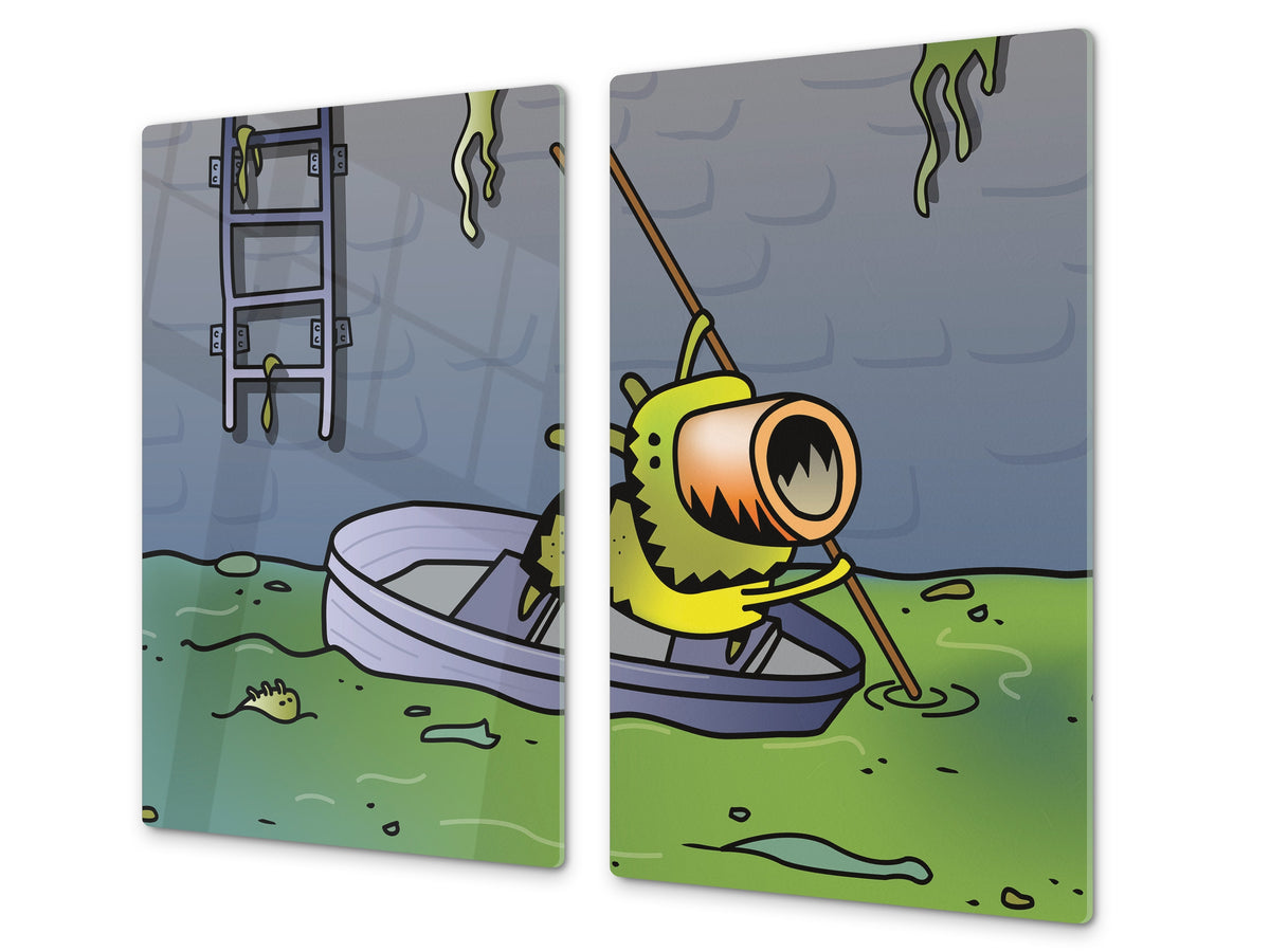 Tempered GLASS Kitchen Board D16 Blurby World: Punt