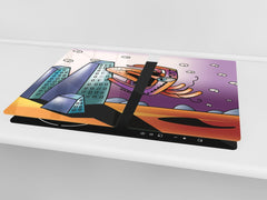 Tempered GLASS Kitchen Board D16 Blurby World: Salty