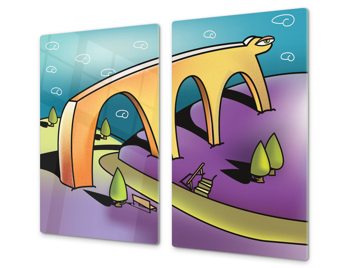 Tempered GLASS Kitchen Board D16 Blurby World: Span