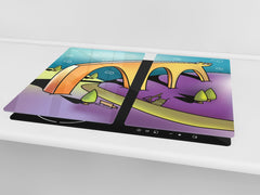 Tempered GLASS Kitchen Board D16 Blurby World: Span