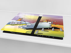 Tempered GLASS Kitchen Board D16 Blurby World: Step on it