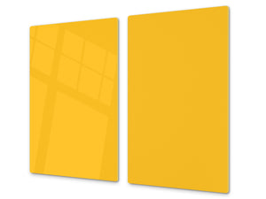 Schneidbrett aus Hartglas und schützende Arbeitsoberfläche; D18 Reihe von Farben: Medium Yellow