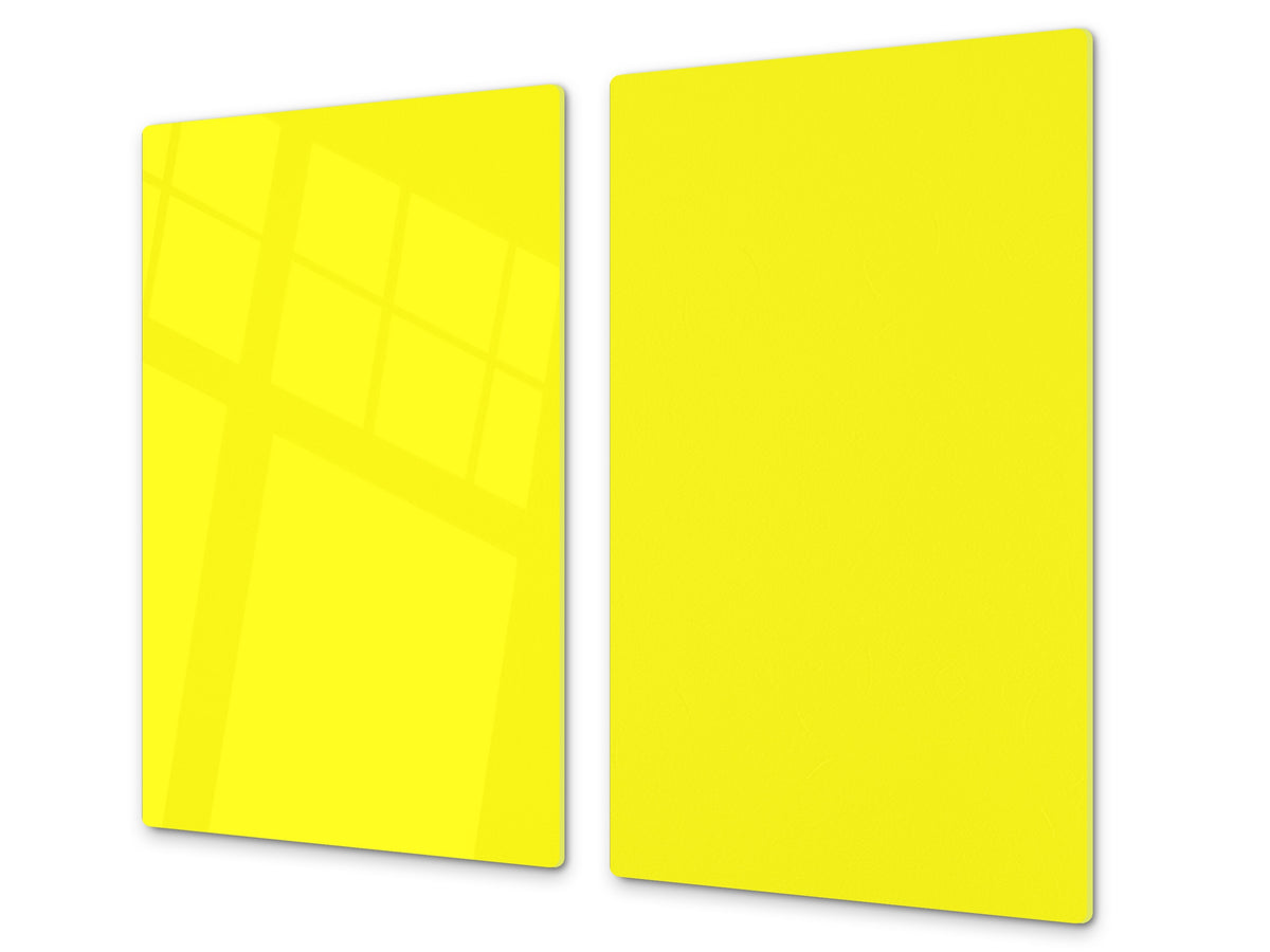 Tempered GLASS Kitchen Board D18 Series of colors: Lemon Yellow