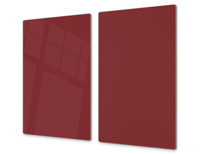 TAGLIERE IN VETRO TEMPERATO – D18 Serie di colori : Rosso Porpora