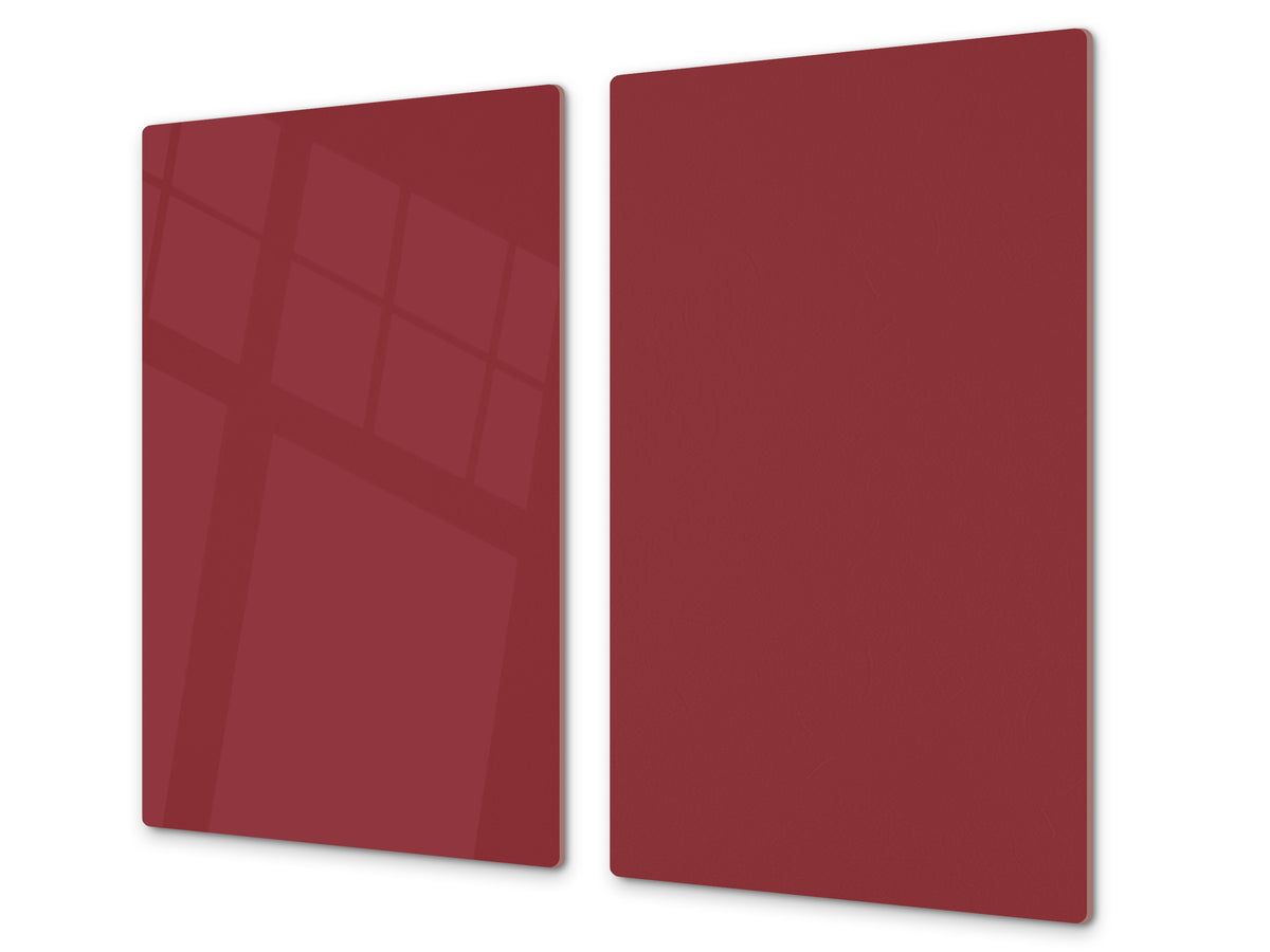 Tempered GLASS Kitchen Board D18 Series of colors: Burgundy
