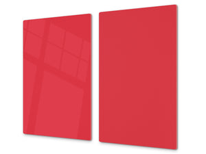 Planche à découper en verre trempé – Couvre-cuisinière; D18 Série de couleurs: Rouge