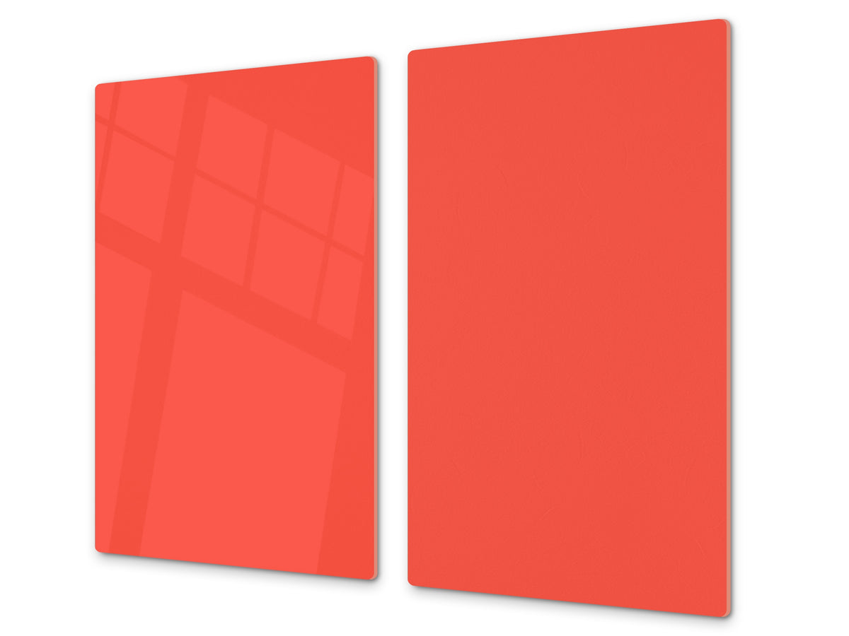Tempered GLASS Kitchen Board D18 Series of colors: Orange Red