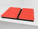Planche à découper en verre trempé – Couvre-cuisinière; D18 Série de couleurs: Orange Rouge