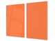 Planche à découper en verre trempé – Couvre-cuisinière; D18 Série de couleurs: Orange Pastel