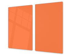 Tempered GLASS Kitchen Board D18 Series of colors: Pastel Orange