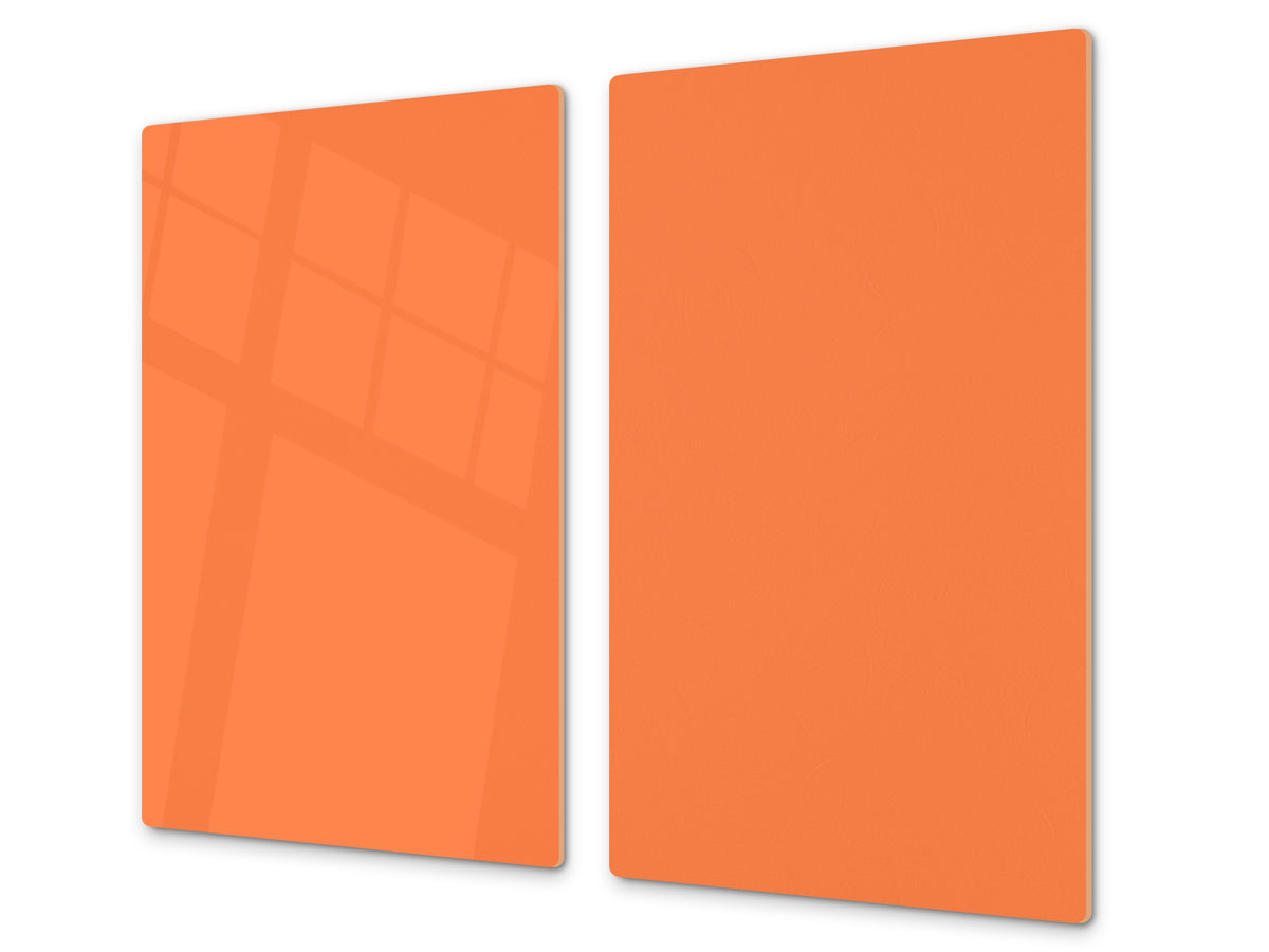 Tempered GLASS Kitchen Board D18 Series of colors: Bright Orange