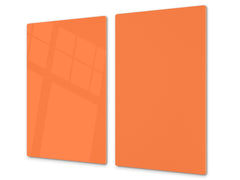 Tempered GLASS Kitchen Board D18 Series of colors: Bright Orange