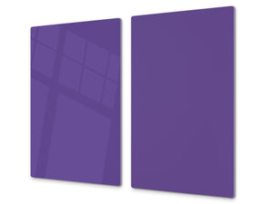 Tempered GLASS Kitchen Board D18 Series of colors: Purple