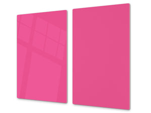 TAGLIERE IN VETRO TEMPERATO – D18 Serie di colori : Rosa
