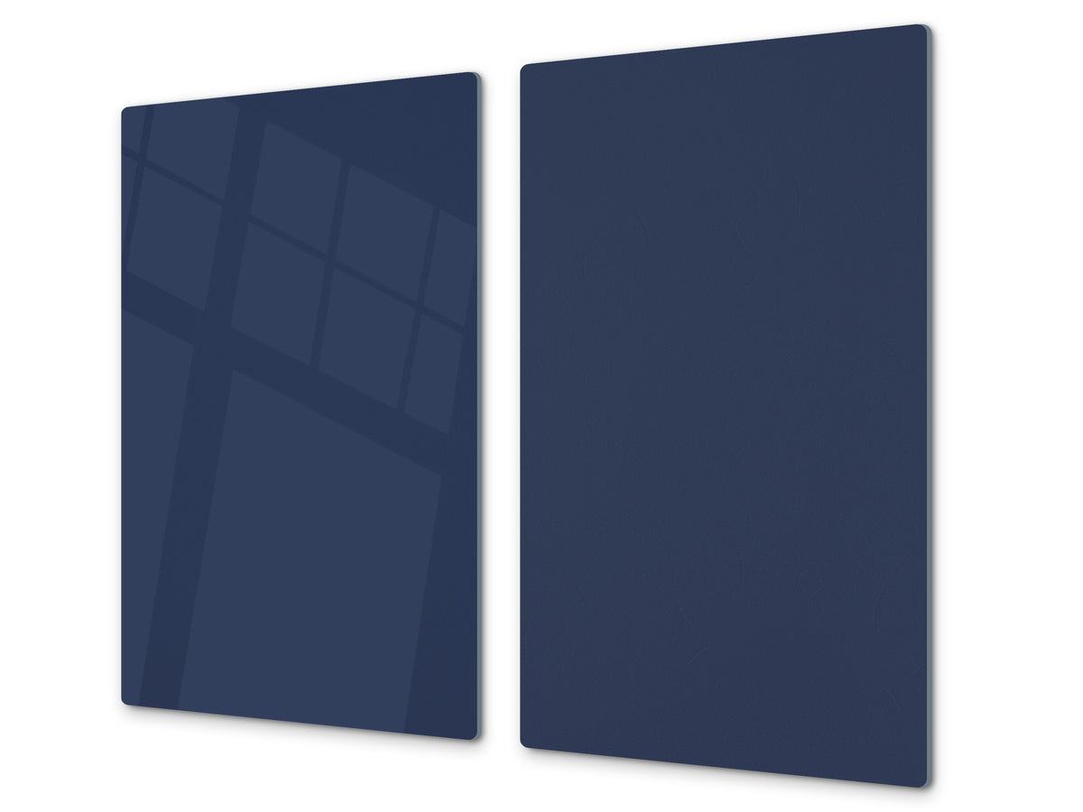 Tempered GLASS Kitchen Board D18 Series of colors: Dark Navy Blue