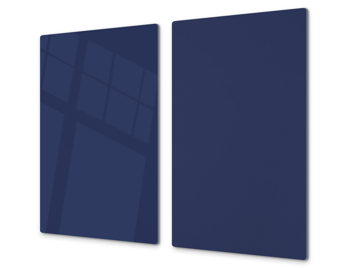 Tempered GLASS Kitchen Board D18 Series of colors: Steel Blue