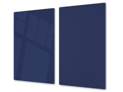 Tempered GLASS Kitchen Board D18 Series of colors: Steel Blue